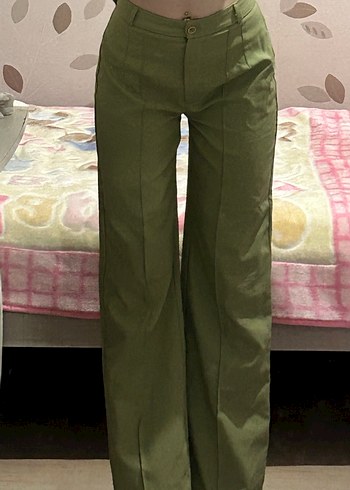 Trendyolmilla Pastel Yeşil Kumaş Pantolon - Görsel 2