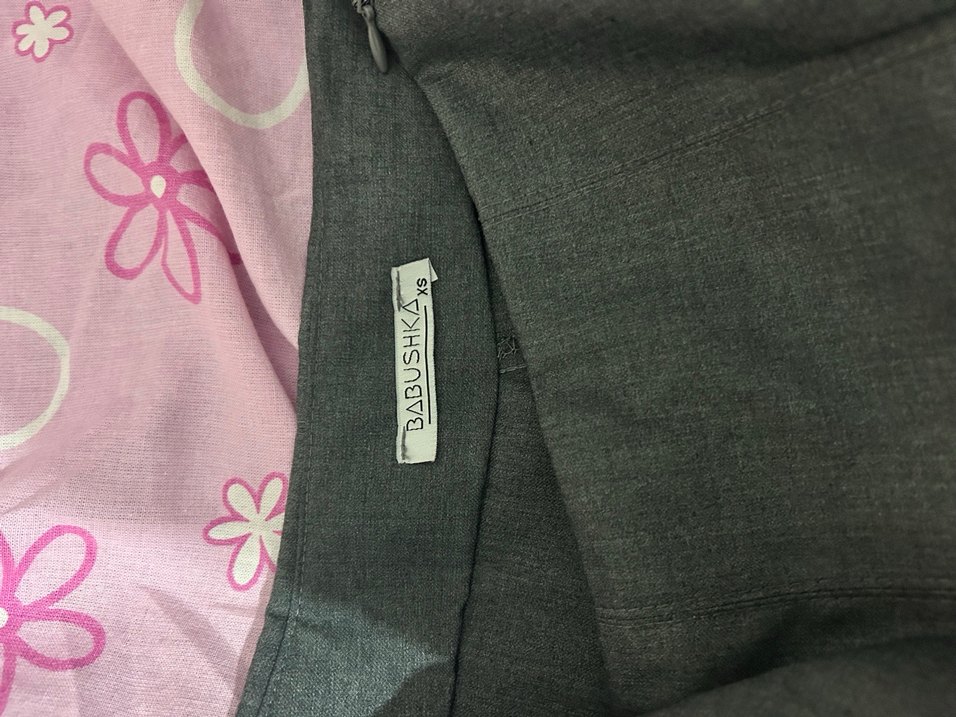 babushka gri şortlu pileli etek - Görsel 2