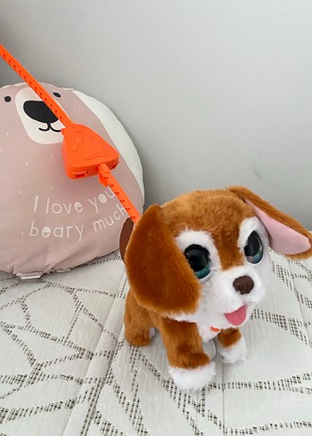 Beden Büyük Gözlü Kahverengi Peluş Oyuncak Köpek