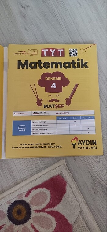  Aydın yayınları tyt matematik denemeleri
