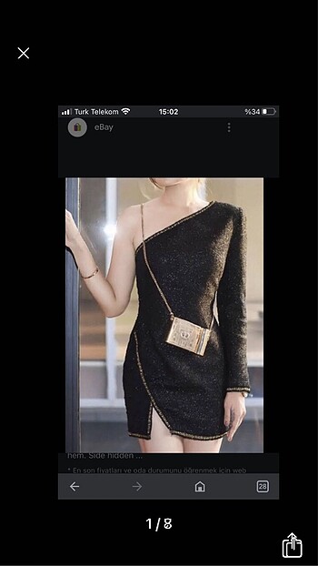 Zara etiketli elbise