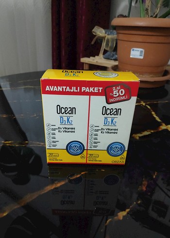 Ocean D3 K2 Vitamin 2li Paket