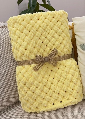 Mavi Örgü Çocuk Battaniyesi - Görsel 11