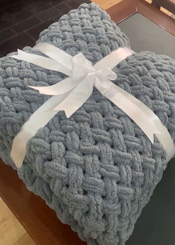 Mavi Örgü Çocuk Battaniyesi - Görsel 10