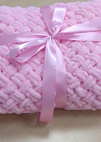 Mavi Örgü Çocuk Battaniyesi - Görsel 8