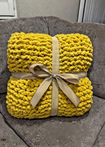 Mavi Örgü Çocuk Battaniyesi - Görsel 3