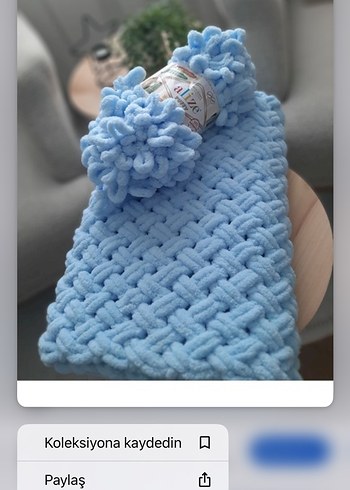 Mavi Örgü Çocuk Battaniyesi - Görsel 19