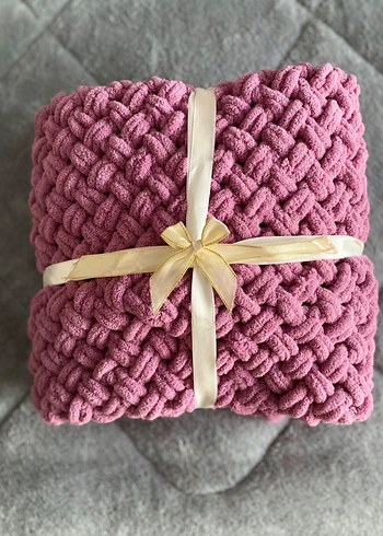 Mavi Örgü Çocuk Battaniyesi - Görsel 16