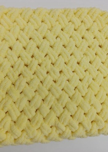 Sarı Örgü Çocuk Battaniyesi - Görsel 5