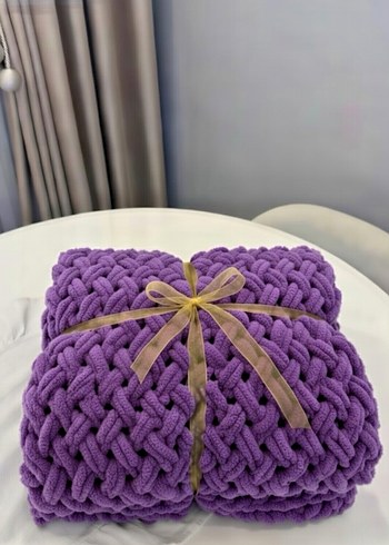 Mor Çocuk Battaniyesi puffy battaniye - Görsel 2