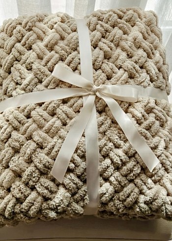 Bej Örgü Çocuk Battaniyesi - Görsel 3