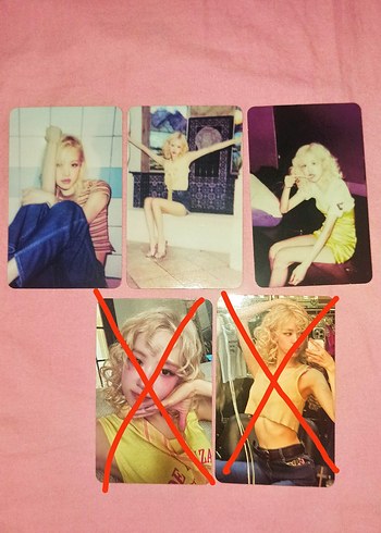 3 x Rosé Rosie Albüm PC Photocard Blackpink BP