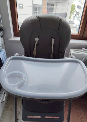 Gri Bebek Mama Sandalyesi - Görsel 2