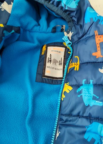 Renkli Baskılı Kapüşonlu Erkek Çocuk Mont - Görsel 3