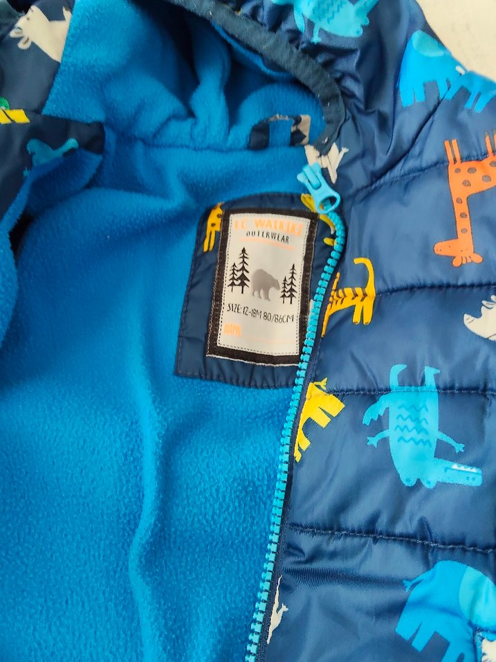 Renkli Baskılı Kapüşonlu Erkek Çocuk Mont - Görsel 3