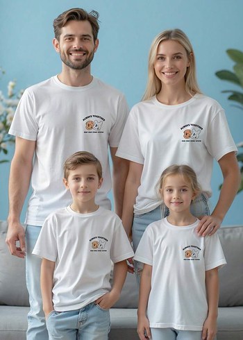 Anne-Kız / Baba-Oğul Tişört Kombini Kombin İçin 4 Ürün Ekleyiniz