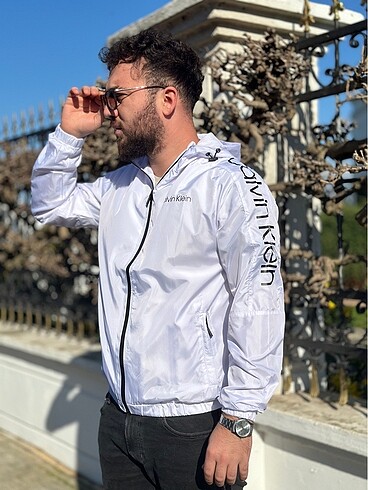 xl Beden beyaz Renk CALVIN KLEIN UNISEX YAĞMURLUK