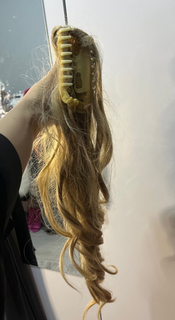 Sarı platin Kadın Saç peruk toka - Görsel 2