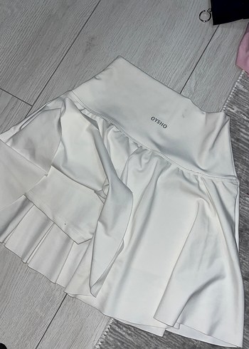 Beyaz Pileli Mini Etek - Görsel 3