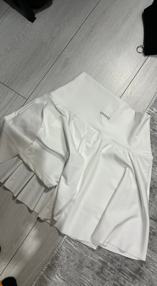 Beyaz Pileli Mini Etek - Görsel 2