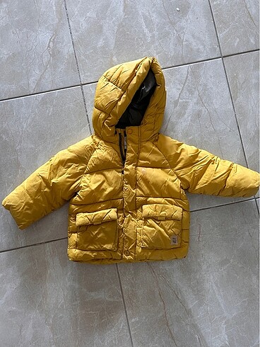 Zara sarı çocuk mont