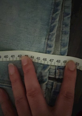 Kadın Mavi Denim Midi Etek - Görsel 3