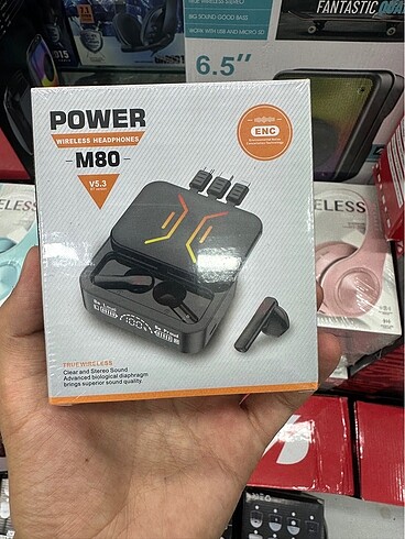 Powerbankli Bluetooth Kablosuz Kulaklık