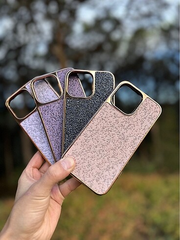 iPhone 11/12/13/14 taşlı simli kılıf