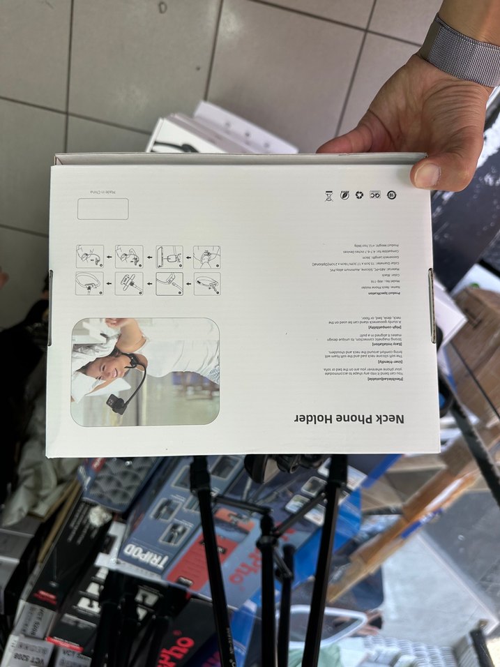 Siyah Boyun Telefon Tutucu - Görsel 2