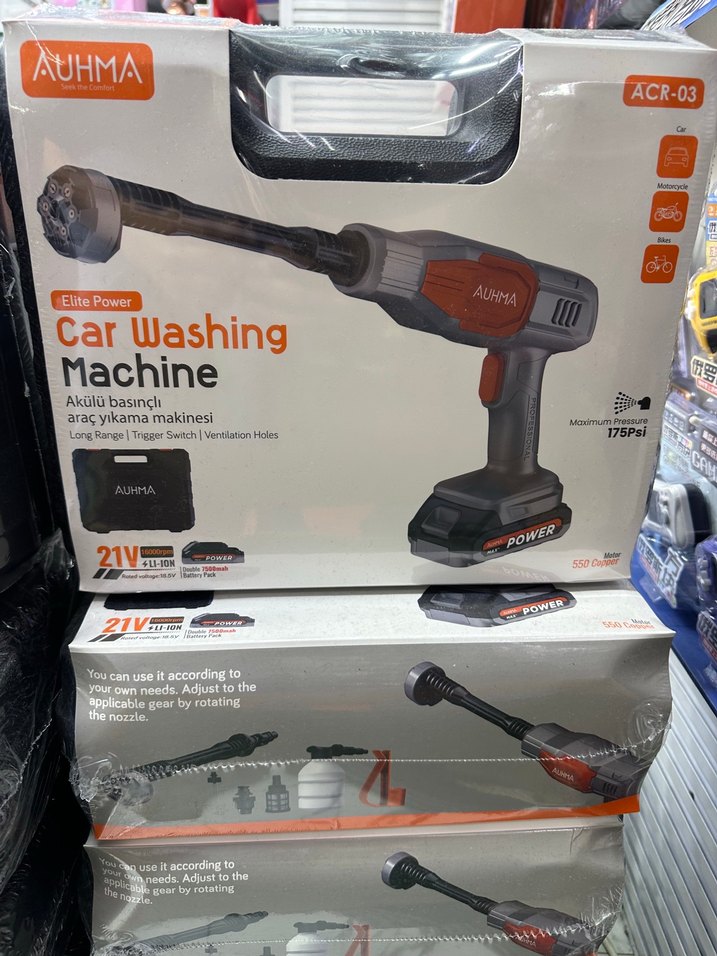 auhma ACR-03 Akülü Basınçlı Araç Yıkama Makinesi | 21V Çift - Görsel 2