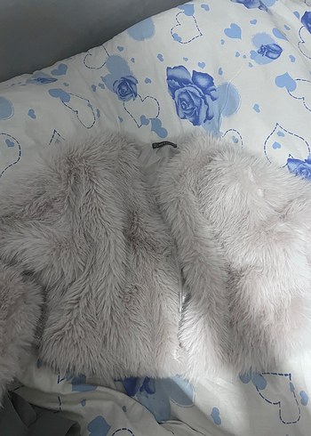 Gri Kadın Suni Kürk Midi Ceket