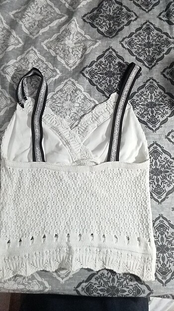 Örme Askılı Crop - Görsel 3