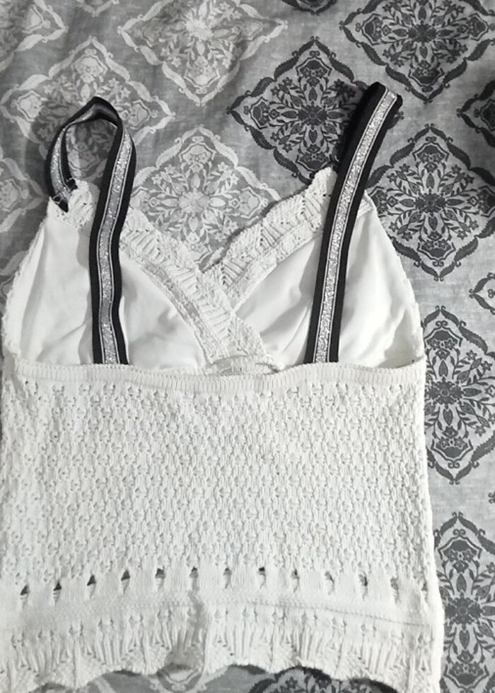 Örme Askılı Crop - Görsel 3