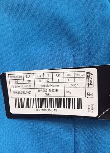 SAKS MAVİSİ üste oturan abiye elbise - Görsel 6