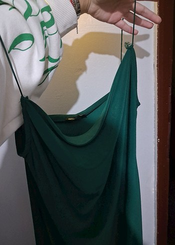 Ambar Yeşil Mini Elbise - Görsel 2