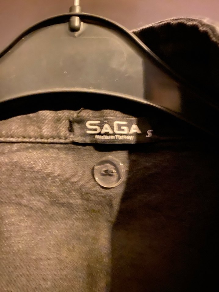 Siyah kadın kot ceket S beden - Görsel 3