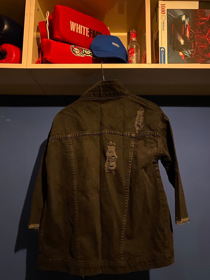 Siyah kadın kot ceket S beden - Görsel 2