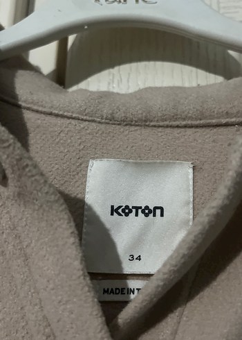 Düğmeli Bej Midi Kadın Kaban - Görsel 2