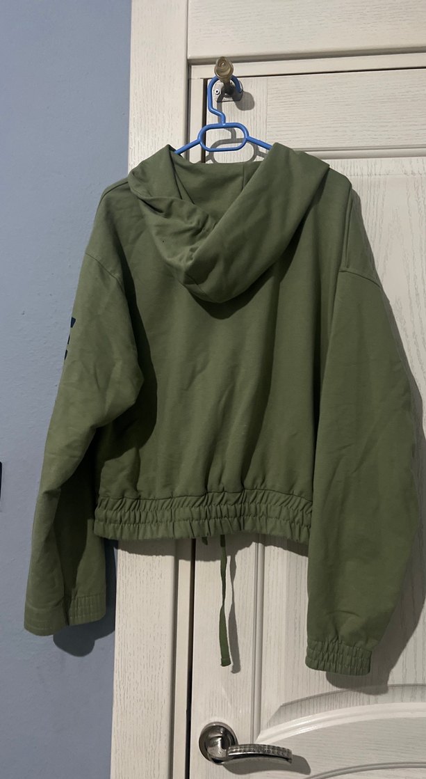 Tommy Hilfiger Kadın Haki Kapüşonlu Sweatshirt - Görsel 3