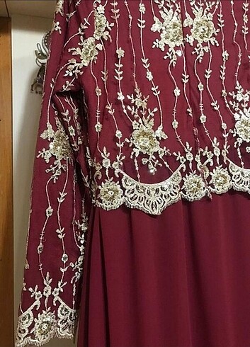 Diğer Bordo abiye elbise