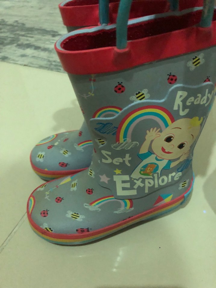 Kız Çocuk Renkli Baskılı Plastik Yağmur Çizmesi - Görsel 3