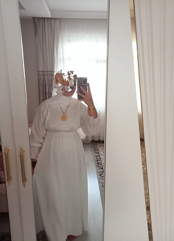 44 beden beyaz elbise 