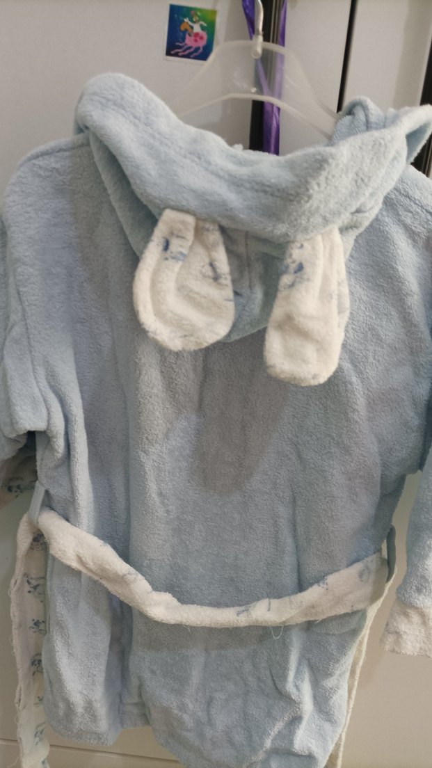 Nakışlı Mavi Erkek Çocuk Bornozu - Görsel 3