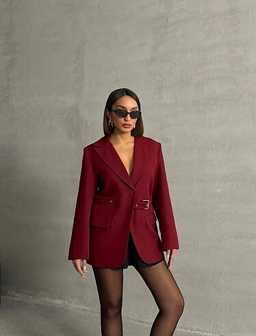 KEMER DETAYLI BLAZER CEKET-