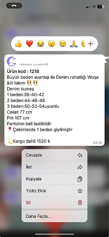 38 Beden mavi Renk Kot takım