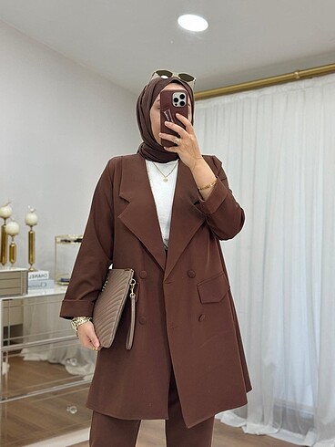 40 Beden haki Renk Blazer ceket takım