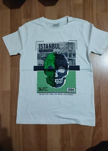 9 Yaş Beden Baskılı Erkek Çocuk Kısa Kollu Tişört