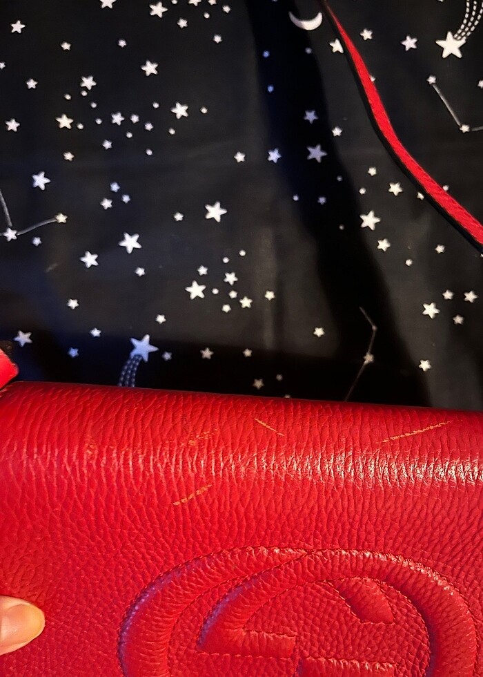 Yandan asmalı kırmızı çanta - Görsel 3