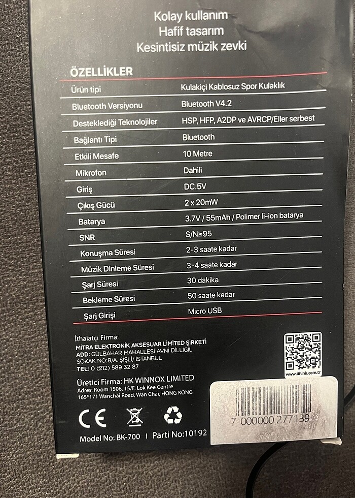 Sıfır kutulu Bluetooth kulaklık - Görsel 2