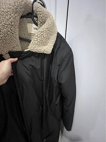 Stradivarius İçi Kürklü Kaban - Görsel 6